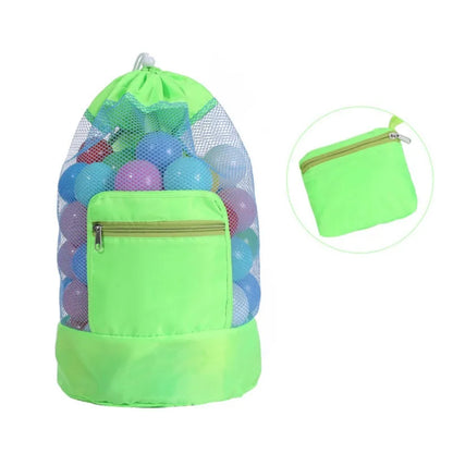 Foldable Mesh Beach Bag - Portable Waterproof Swimming Toy Storage Basket for Children