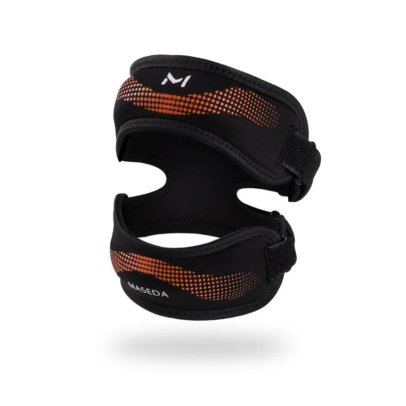 Upgraded Sports Knee Pads - Double Patella Straps, Anti-Slip Silicone, Adjustable & Shock-Absorbing
