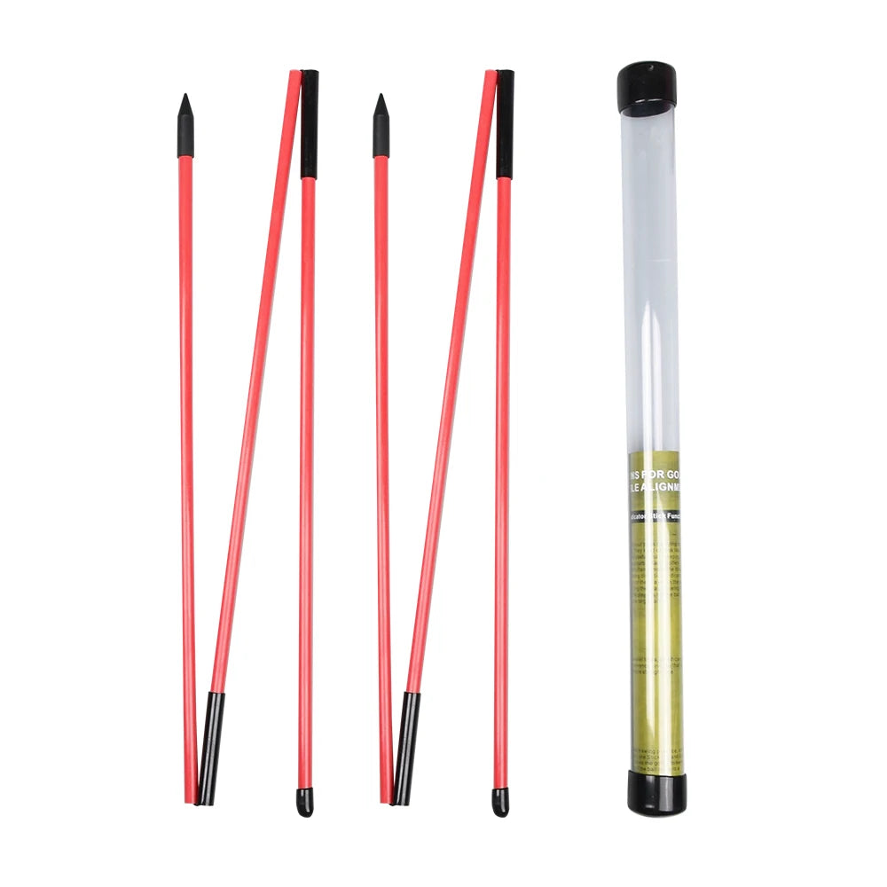Collapsible Golf Alignment Sticks - Practice Rods & Putter Green Trainer in 6 Colors