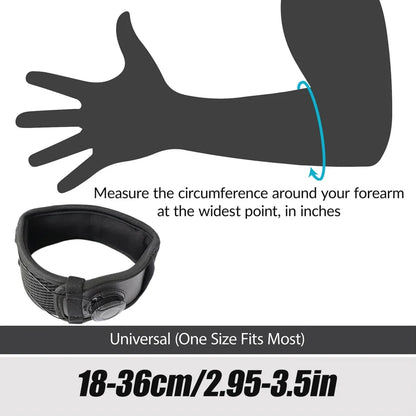 Tennis Elbow Brace - Tendonitis Relief Strap for Golfers Elbow, Forearm Support Band with Golf Elbow Pads (1 Piece)