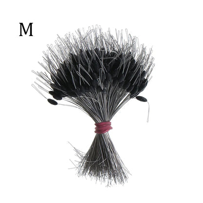 Professional Fishing Float Set - 300pcs Silicone Oval Bobber Stoppers with Anti-Strand Technology