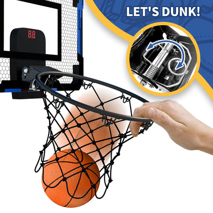 Wall-Mounted Ring Basketball Hoop – Indoor Training Mini Basketball Toy Set for Kids, Ideal for Home and Outdoor Play