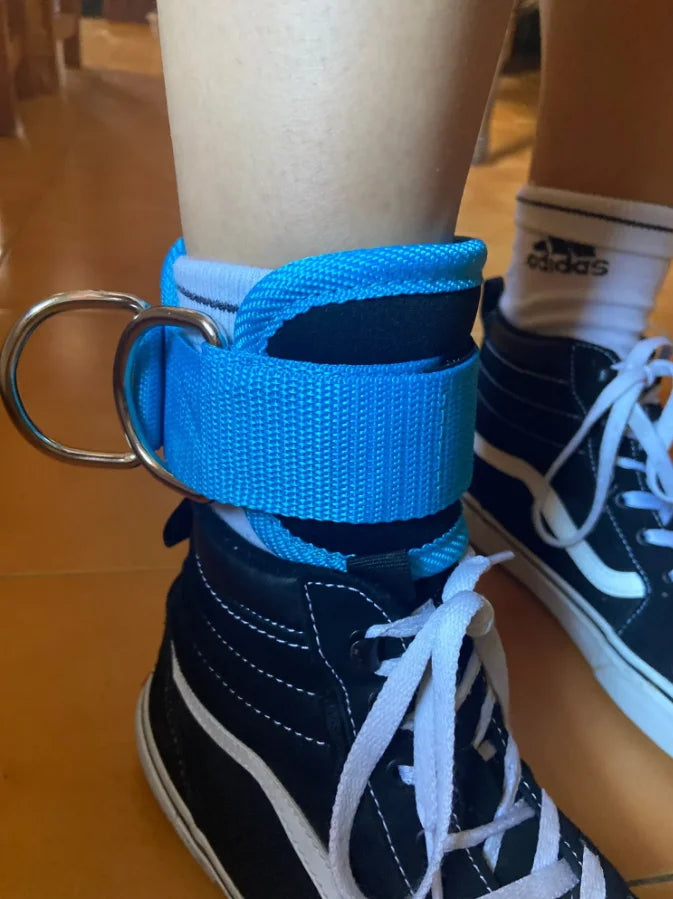 Professional Cable Ankle Straps - Double D-Ring Ankle Cuffs for Gym Workouts