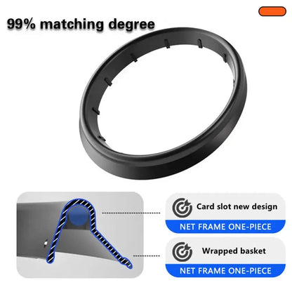 Portable Basketball Net - 45cm/17.72" TPU Professional Hoop Frame - Universal Rimless Basket Accessory