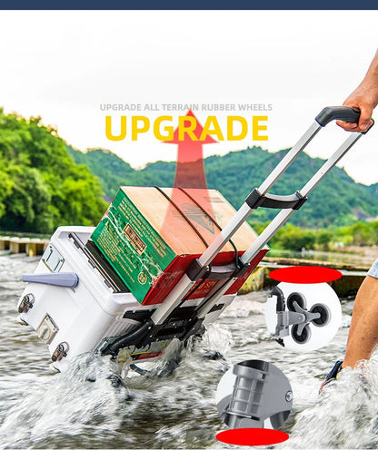 GIANXI Aluminum Alloy Folding Shopping Cart - Lightweight Stair Climbing Grocery Trolley