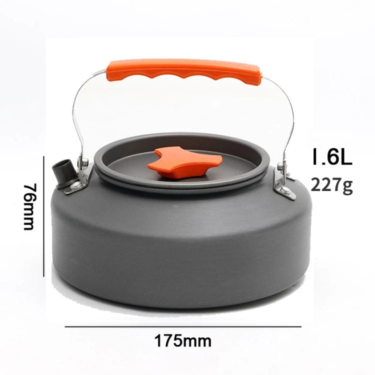 Portable Aluminum Alloy Camping Kettle - Multi-Size (0.8L/1.1L/1.2L/1.6L/2L/2.5L) for Outdoor Coffee & Tea - Perfect for Hiking, Fishing, Picnic & Cooking
