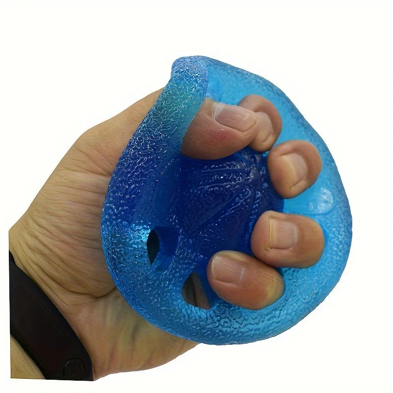 TPE Hand Exercise Band & 8-Hole Grip Ball - Grip Strength Trainer for Muscle Building, Rehabilitation & Stretching