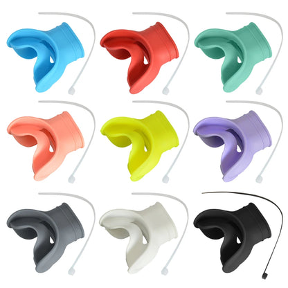 Premium Silicone Scuba Diving Mouthpiece - Comfortable Regulator Cover with Octopus Holder Retainers