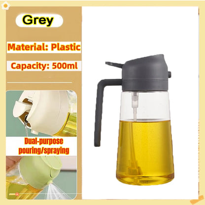 Multi-Size Oil Spray Bottle Set (200ml/300ml/500ml) - BBQ Cooking Olive Oil Sprayer for Kitchen Baking, Empty Refillable Vinegar Bottle with Oil Brush
