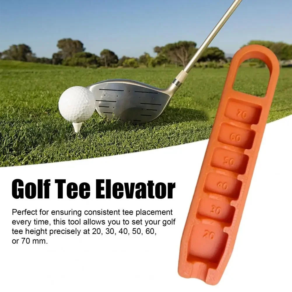 Adjustable Golf Tee Height Regulator - Portable Tee Stand with 20-70mm Precision Positioning - Essential Golf Training Tool