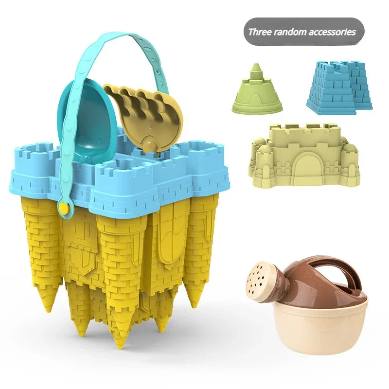 Kids Beach Castle Building Set - Complete Sand Play Kit with Bucket & Scoop - Outdoor Summer Sandbox Toys for Children & Family Fun