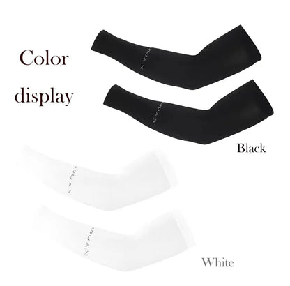 UV Protection Ice Silk Arm Sleeves - Men's Cooling Sports Arm Covers for Cycling, Running & Outdoor Fitness