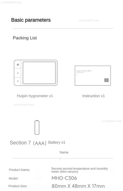 Mini Digital Thermometer Hygrometer with Clock – HD Weather Station for Training Spaces