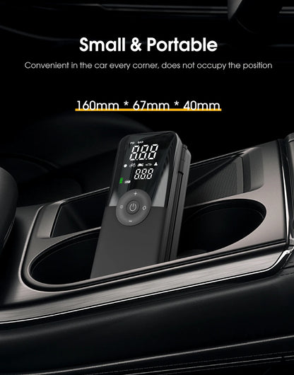 CARSUN Rechargeable Digital Tire Inflator - Portable Cordless Air Compressor for Car, Motorcycle, Bicycle & Balls