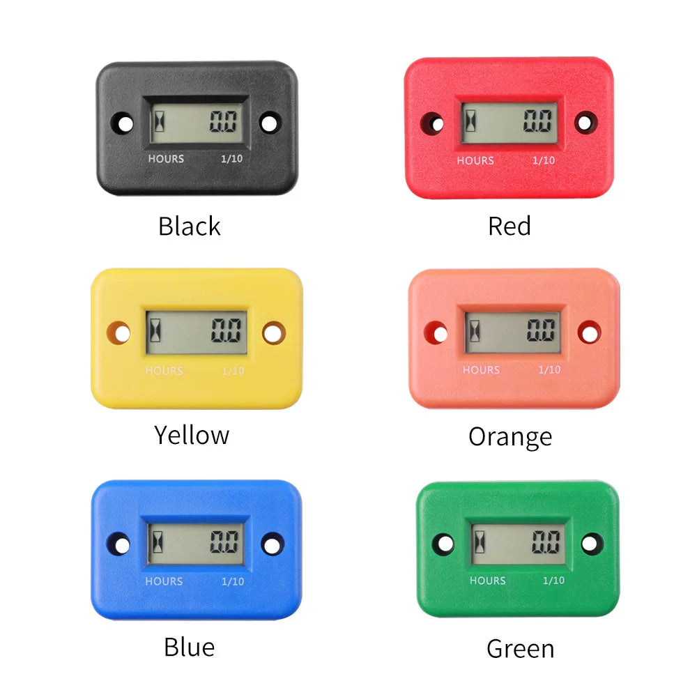 IP68 Waterproof Engine Hour Meter - Universal Inductive Timer for Motorcycle, ATV, Boat & Gasoline Engines