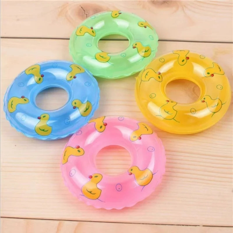 Mini Pool Float Rings - Dollhouse Accessories (10-Pack)