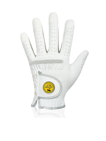 Men's Golf Glove - Soft Breathable Fabric with Magnetic Ball Marker, Comfortable Fit, Replaceable Marker for Golfers (1 Piece)