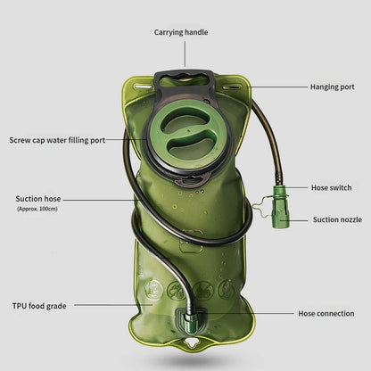 2L EVA Hydration Backpack - Large Capacity Water Reservoir for Running & Cycling