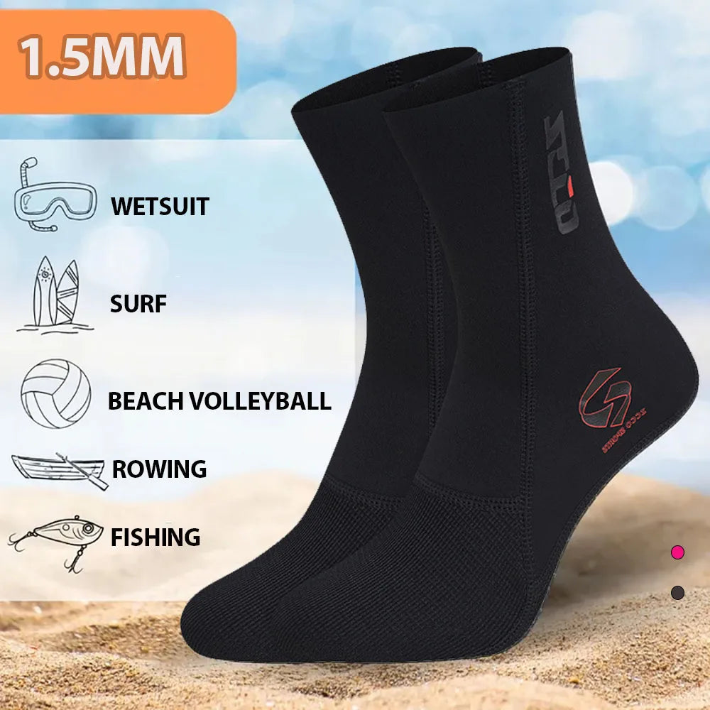 Neoprene Water Sports Socks – Diving, Surfing & Swimming (1.5mm)