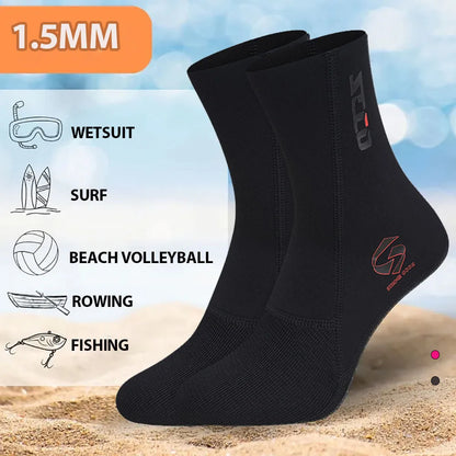 Neoprene Water Sports Socks – Diving, Surfing & Swimming (1.5mm)