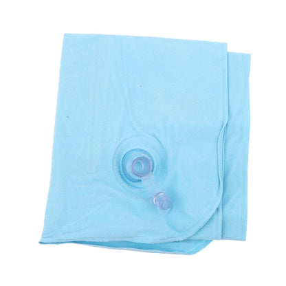 oldable Inflatable Travel Pillow - PVC Flocking Air Cushion for Camping, Hiking, Flight & Outdoor Sleep