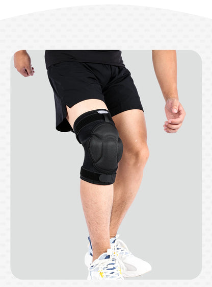 Thickened Anti-Collision Knee Pads - Elastic Pressure Strap Knee Brace for Volleyball, Extreme Sports & Protection