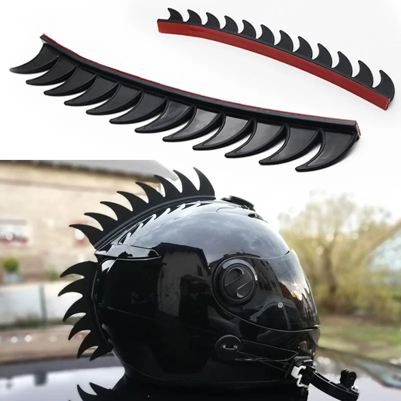 Reflective Rubber Helmet Mohawk Spikes - 5 Colors for Dirt Bike, Motocross & Motorcycle Helmets