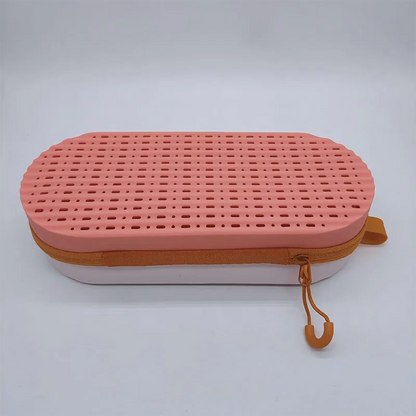 Large Capacity Silicone Swimming Goggle Protective Case with Drain Hole