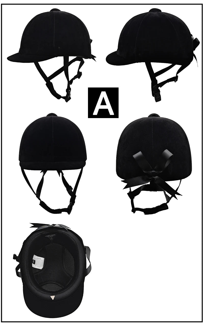 CE Certified Equestrian Riding Helmet - Breathable ABS+EPS Safety Half Cover for Men, Women & Children - Universal Fit 48-60cm