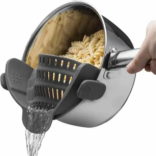 Adjustable Clip-On Pot Strainer for Pots, Pans & Bowls - Kitchen Strainer (1pc)