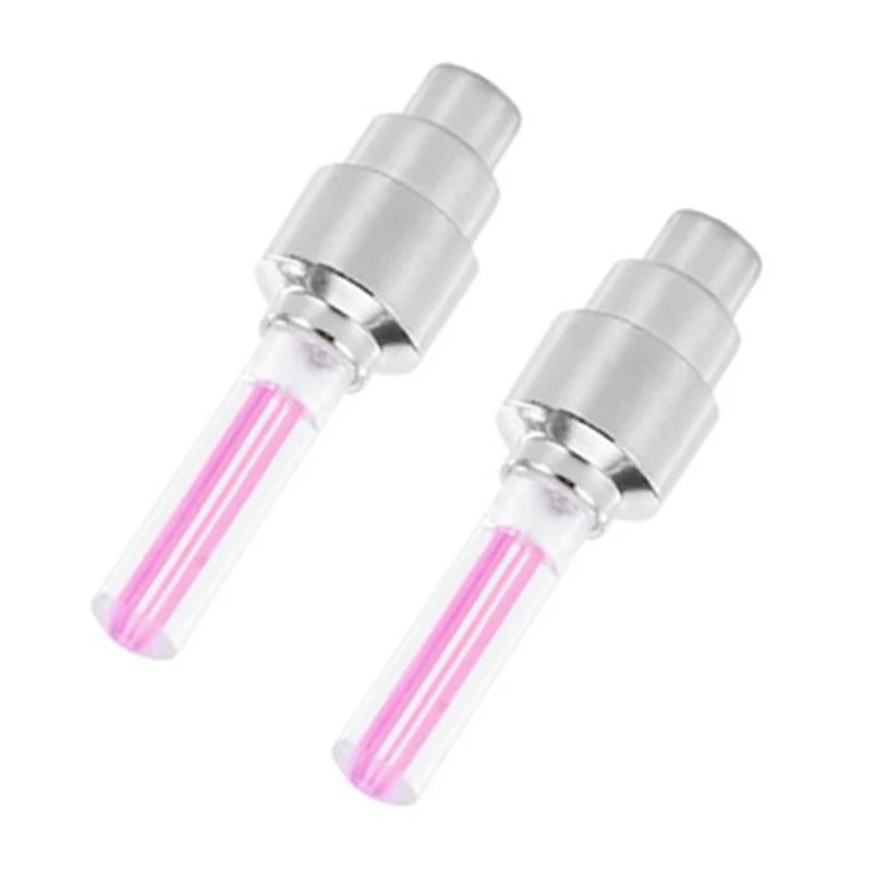 LED Tire Valve Cap Lights - Waterproof Neon Flash Lamp for Car, Motorcycle & Bicycle Wheels (2/4 Pack)