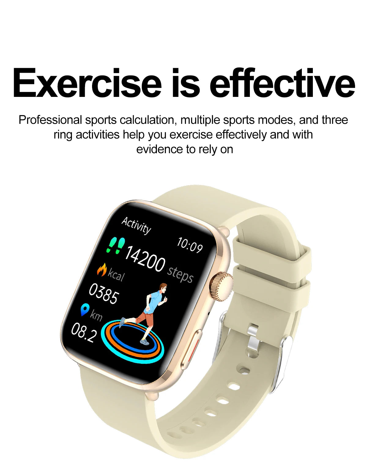 AI Smart Health Watch - HRV+PPG Blood Pressure & Heart Rate Monitor with IP68 Waterproof & NFC