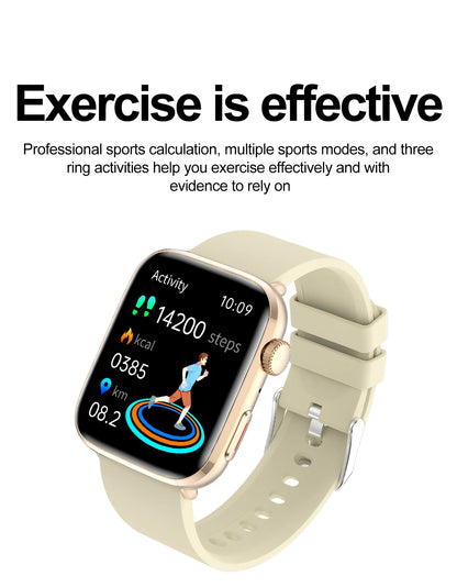 AI Smart Health Watch - HRV+PPG Blood Pressure & Heart Rate Monitor with IP68 Waterproof & NFC