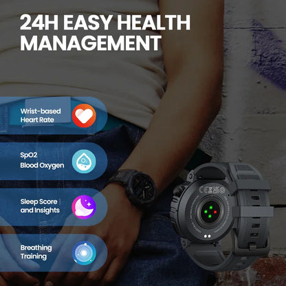 Zeblaze Ares 3 Plus Smartwatch - 1.43" AMOLED Display with Voice Calling & 3D Health Tracking