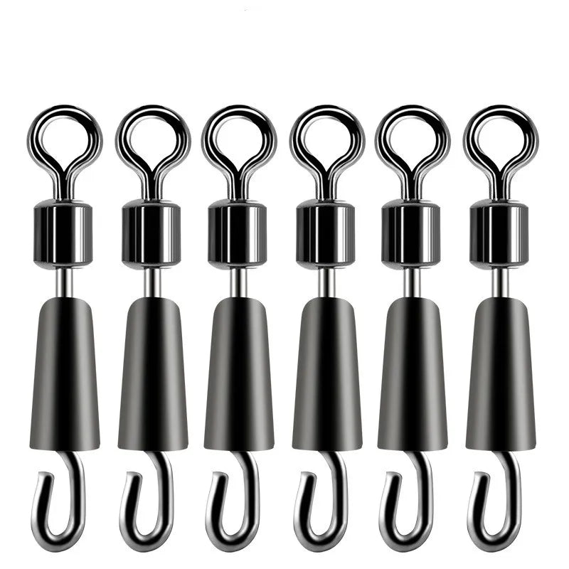 Quick-Change Fishing Line Connector with Ball Bearing Swivels - 30/50 Pack