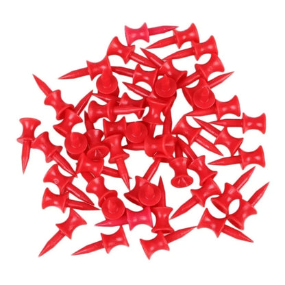 Premium Plastic Golf Tees - 50 Pack, 30mm Height