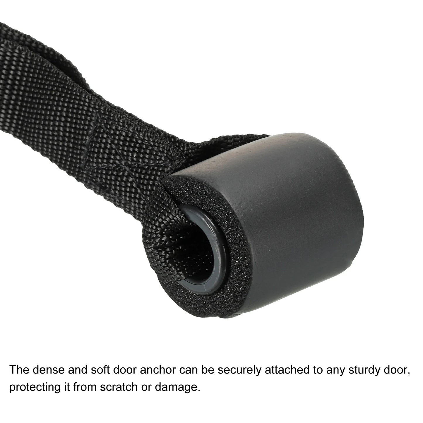 Heavy-Duty Door Anchor for Resistance Bands - 1/2/4 Pack - Black Exercise Band Attachment System