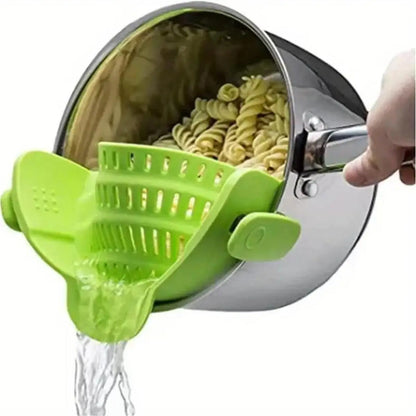 Adjustable Clip-On Pot Strainer for Pots, Pans & Bowls - Kitchen Strainer (1pc)