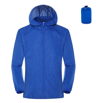 Ultra-Light Waterproof Sun Protection Jacket - Portable Foldable Hooded Windbreaker with UV Protection for Camping & Hiking