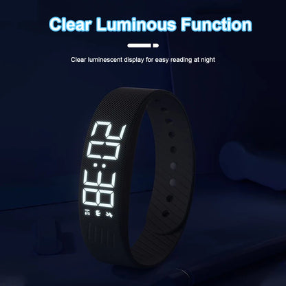 LED Digital Smart Band - Waterproof Fitness Tracker with Pedometer, Activity Monitor & Vibration Alarm
