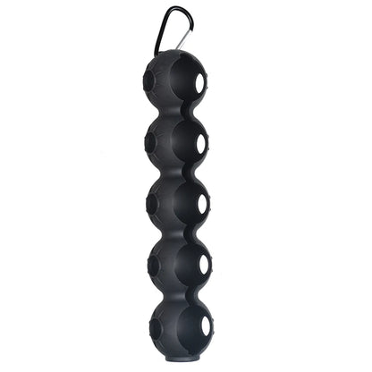 Portable Silicone Golf Ball Pouch - 5-Ball Capacity Carry Case with Hook - Essential Golf Accessories
