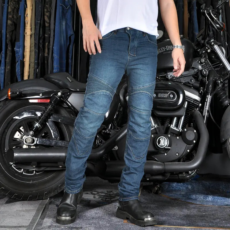 All-Season Motorcycle Riding Jeans - Anti-Fall Racing Pants for Men & Women