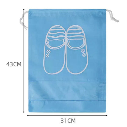 Waterproof Nylon Drawstring Storage Bag - Multi-Purpose Travel & Sports Organizer Pouch