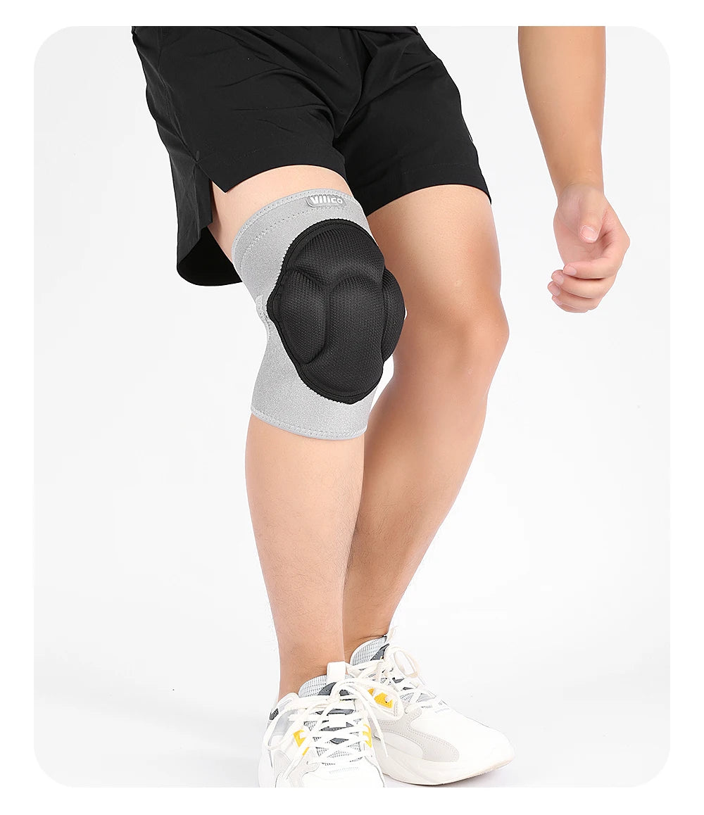 Thickened Anti-Collision Knee Pads - Elastic Pressure Strap Knee Brace for Volleyball, Extreme Sports & Protection