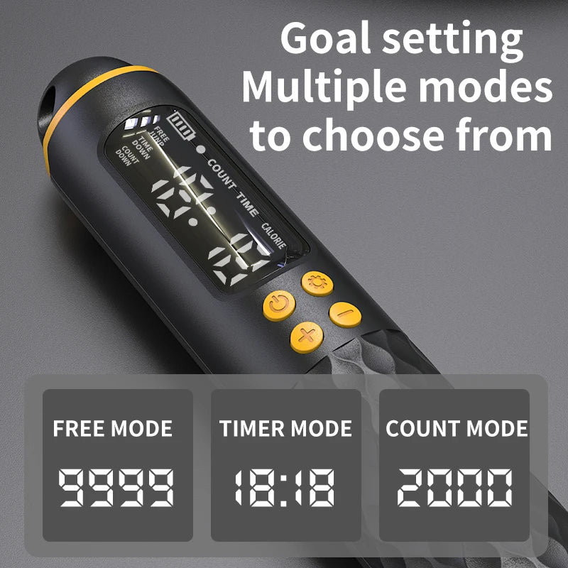 USB Rechargeable Smart Jump Rope - Digital Wireless Calorie Counter with Adjustable Length