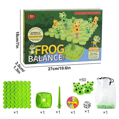 Frog Balance Tree Montessori Math Game - Parent-Child Interactive Tabletop Balancing Toy Gift for Children