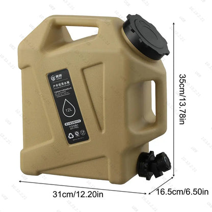 Portable Water Container with Electric Pump - 11L/12L Camping Water Dispenser for Outdoor Use