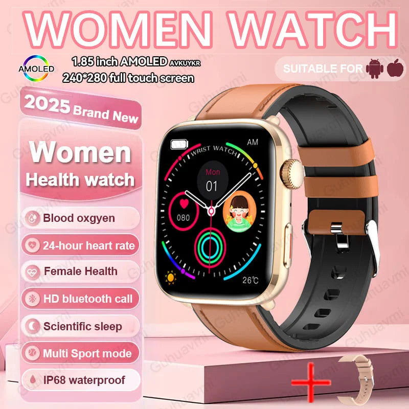 AI Smart Health Watch - HRV+PPG Blood Pressure & Heart Rate Monitor with IP68 Waterproof & NFC