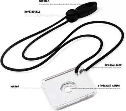 Emergency Signaling Mirror - 1PC Sunlight Reflector for Outdoor Survival, Hiking, Camping & First Aid