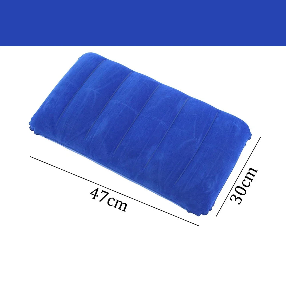 Inflatable Travel Pillow - Foldable Air Cushion for Outdoor Camping, Plane Travel & Backrest Support